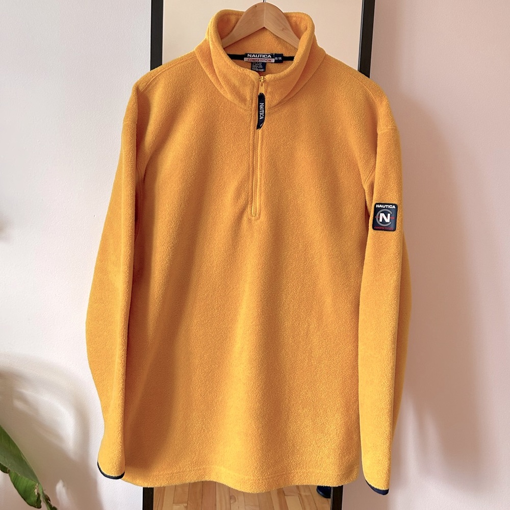 Vintage 90s Nautica Competition 1/4 zip fleece sweater pullover